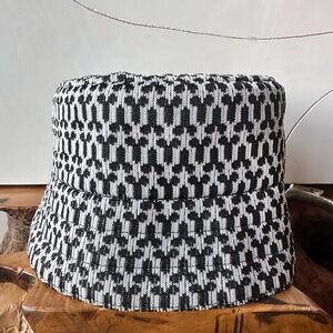 Kangol Black and White Textured Hat